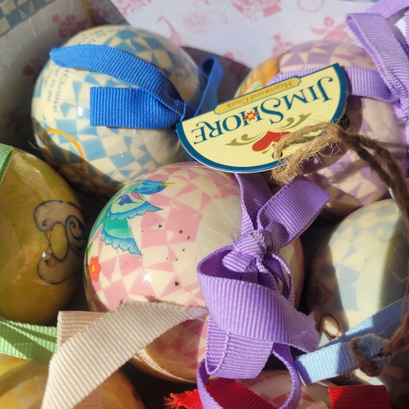 Jim Shore 12 Days Of Christmas Box Set 14 Ball Ornaments 2006 - Picture 5 of 7